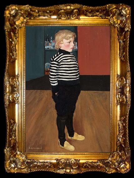 framed  Henri Evenepoel Charles au jersey raye, ta009-2